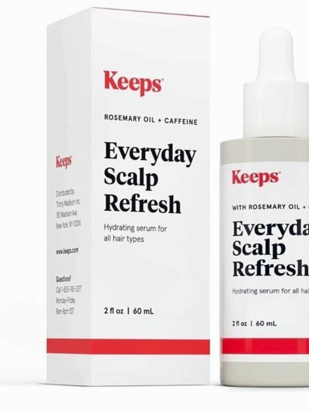 Keeps Everyday Scalp Refresh Serum For Men & Women, 2 Oz